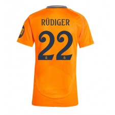 Real Madrid Antonio Rudiger #22 Bortedrakt Kvinner 2024-25 Kortermet